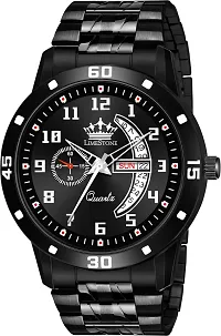 Stylish Black Metal Analog Watch For Men-thumb1