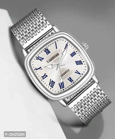 Stylish Silver Metal Analog Watch For Men