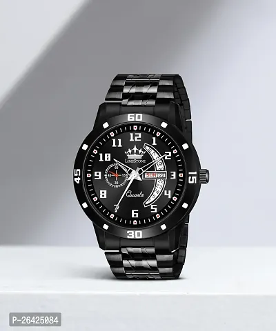 Stylish Black Metal Analog Watch For Men