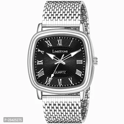 Stylish Silver Metal Analog Watch For Men-thumb5