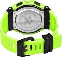 Stylish Green Silicone Digital Watch For Men-thumb1