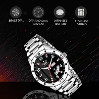 Stylish Silver Metal Analog Watch For Men-thumb3