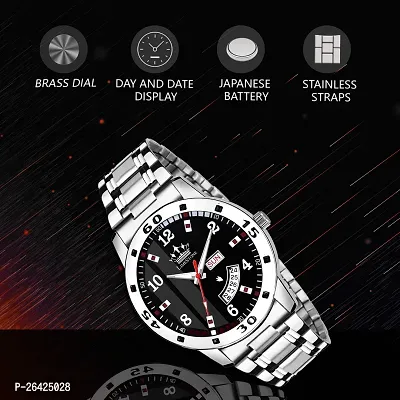 Stylish Silver Metal Analog Watch For Men-thumb4