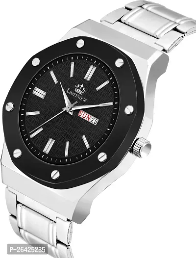 Stylish Silver Metal Analog Watch For Men-thumb2