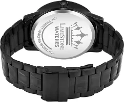 Stylish Black Metal Analog Watch For Men-thumb3