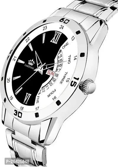 Stylish Silver Metal Analog Watch For Men-thumb5