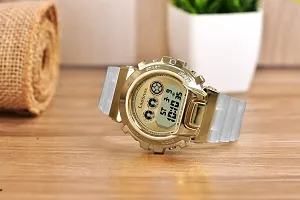 Stylish White Silicone Digital Watch For Men-thumb4