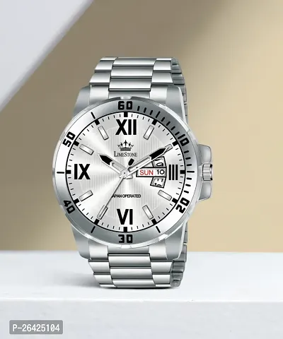 Stylish Silver Metal Analog Watch For Men