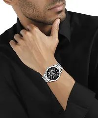 Stylish Silver Metal Analog Watch For Men-thumb2