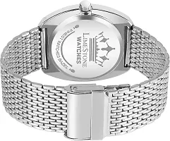 Stylish Silver Metal Analog Watch For Men-thumb1