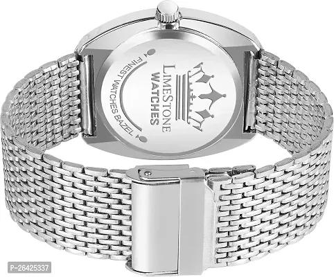 Stylish Silver Metal Analog Watch For Men-thumb2