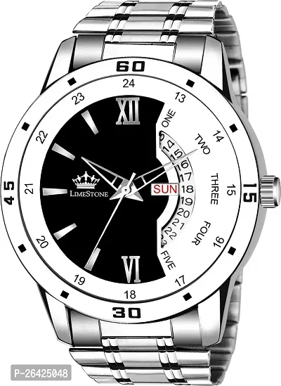 Stylish Silver Metal Analog Watch For Men-thumb2