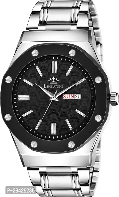 Stylish Silver Metal Analog Watch For Men