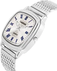 Stylish Silver Metal Analog Watch For Men-thumb3