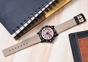 Stylish Beige Silicone Analog Watch For Men-thumb3