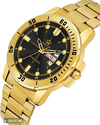 Stylish Golden Metal Analog Watch For Men-thumb2