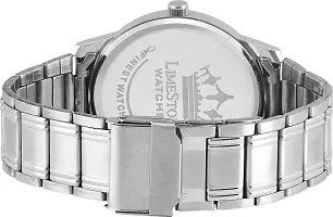 Stylish Silver Metal Analog Watch For Men-thumb2