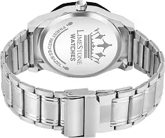 Stylish Silver Metal Analog Watch For Men-thumb3