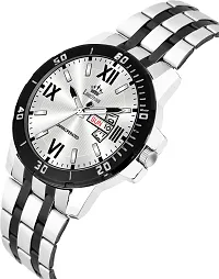 Stylish Silver Metal Analog Watch For Men-thumb1