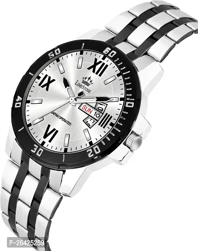 Stylish Silver Metal Analog Watch For Men-thumb2