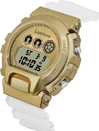 Stylish White Silicone Digital Watch For Men-thumb1