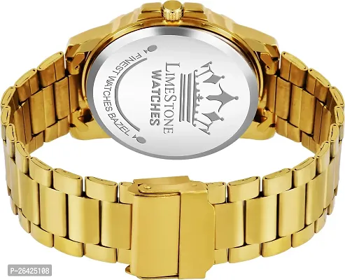 Stylish Golden Metal Analog Watch For Men-thumb3