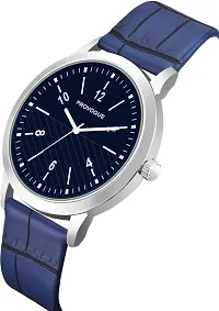 Stylish Blue Synthetic Leather Analog Watch For Men-thumb1