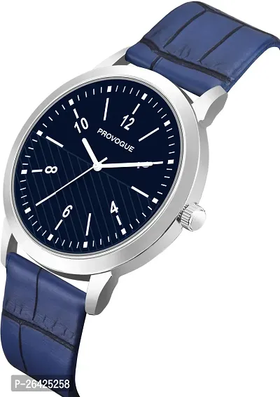 Stylish Blue Synthetic Leather Analog Watch For Men-thumb2