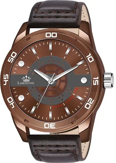 Stylish Synthetic Leather Analog Watch For Men