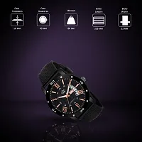 Stylish Black Silicone Analog Watch For Men-thumb4