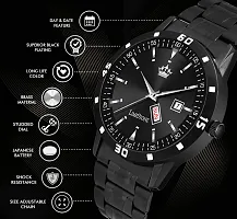 Stylish Black Metal Analog Watch For Men-thumb4