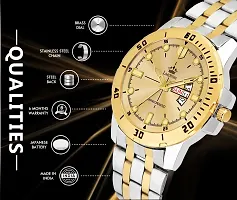 Stylish Golden Metal Analog Watch For Men-thumb4