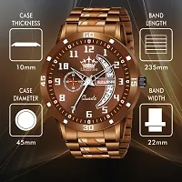 Stylish Brown Metal Analog Watch For Men-thumb4