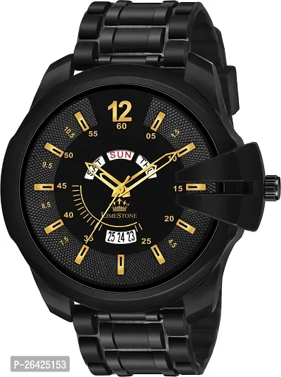 Stylish Black Silicone Analog Watch For Men-thumb0