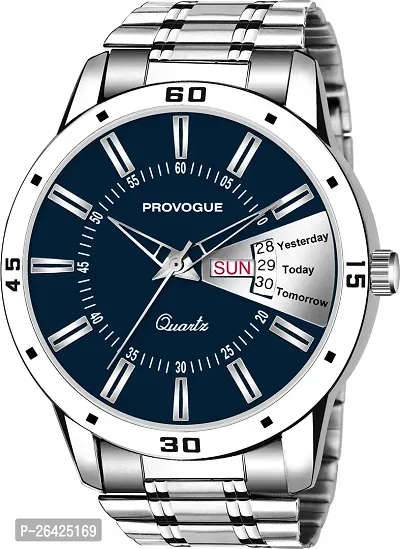 Stylish Silver Metal Analog Watch For Men