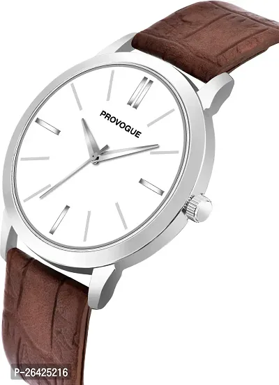 Stylish Brown Synthetic Leather Analog Watch For Men-thumb3