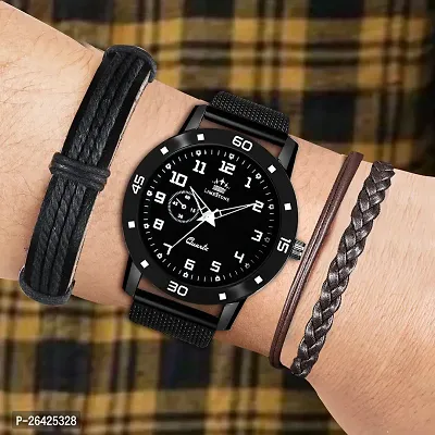 Stylish Black Silicone Analog Watch For Men