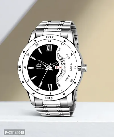 Stylish Silver Metal Analog Watch For Men