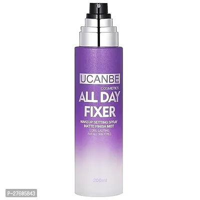 UCANBE Professional Face Makeup All day Setting Spray Fixer | Long wear, Waterproof, Oil control, Hydrating, Feather light | Dewy Matte finish | 200ml-thumb2