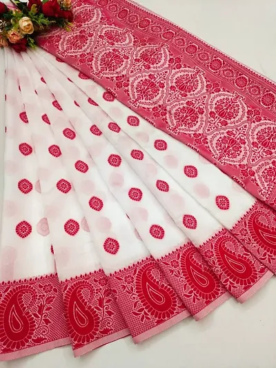 Glamorous Art Silk Saree with Blouse piece 