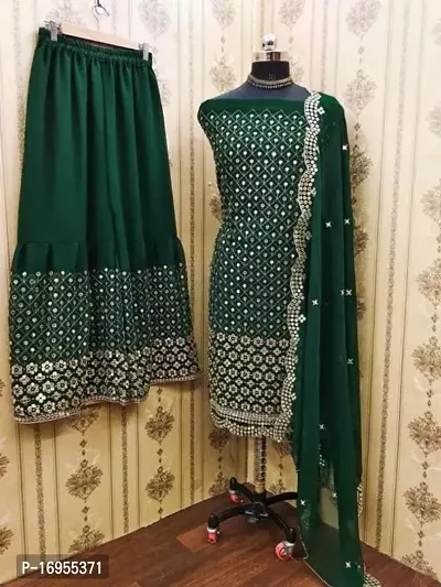 Stylish Shantoon Dress Material with Dupatta For Women-thumb0