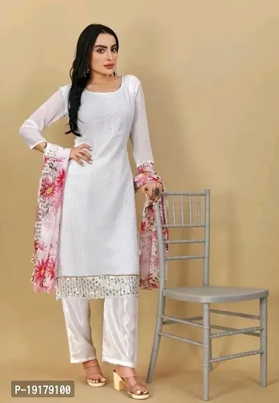 Stylish Women Georgette Dress Material with Dupatta-thumb4