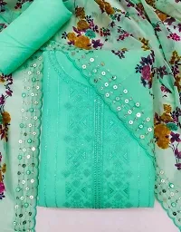 Stylish Women Georgette Dress Material with Dupatta-thumb1