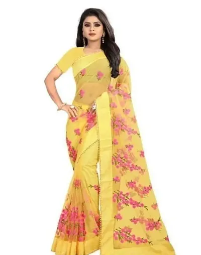 Alluring Chanderi Silk Saree with Blouse piece