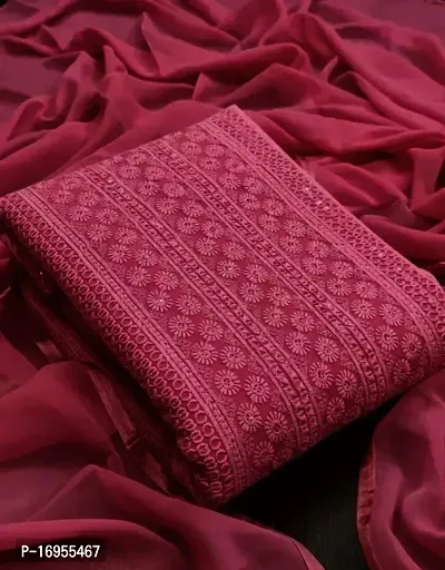 Stylish Cotton Slub Dress Material with Dupatta For Women