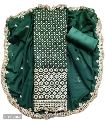 Stylish Women Georgette Dress Material with Dupatta