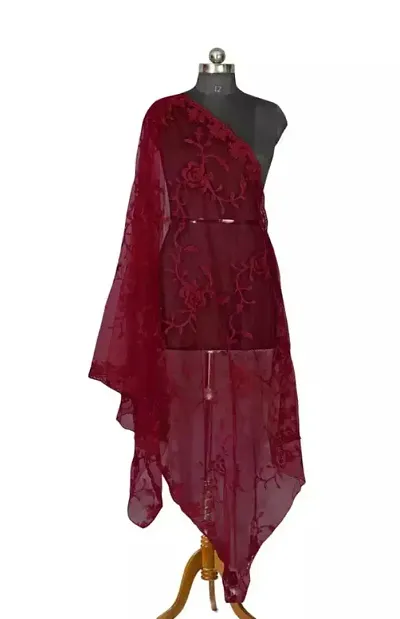 Stylish Net Embroidered Dupatta for Women