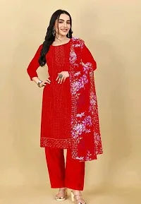 Stylish Women Georgette Dress Material with Dupatta-thumb3