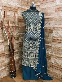 Stylish Women Georgette Dress Material with Dupatta-thumb3