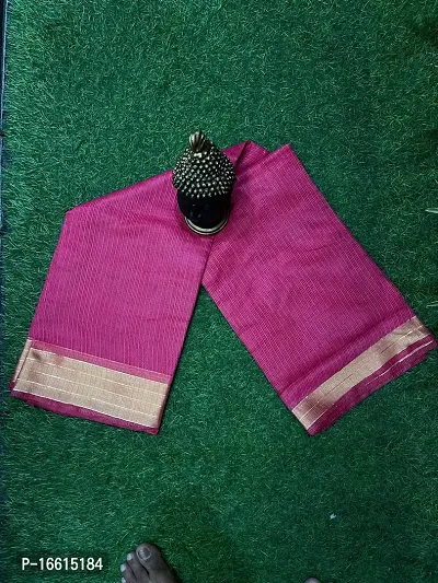 Stylish Pink Saree with Blouse piece For Women